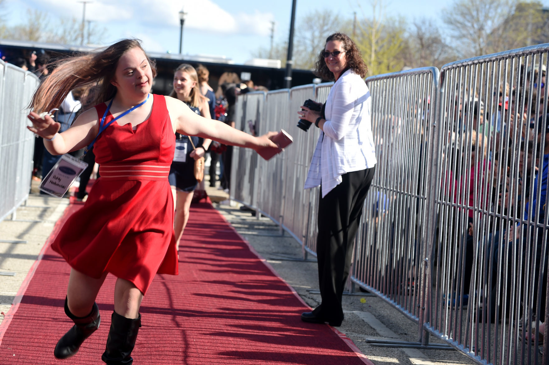 Ashly runs and spins
